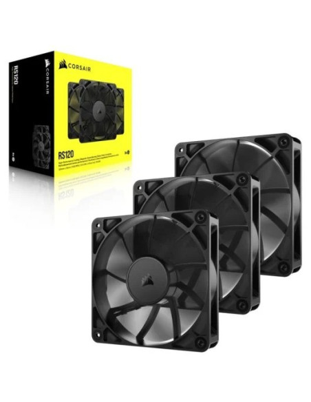 VENTILADOR 12CM CORSAIR RS120 ADICIONAL CHASIS BLACK ( PACK 3UD )