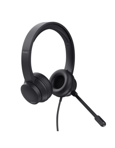 AURICULARES + MICROFONO TRUST AYDA HEADSET PC USB BLACK