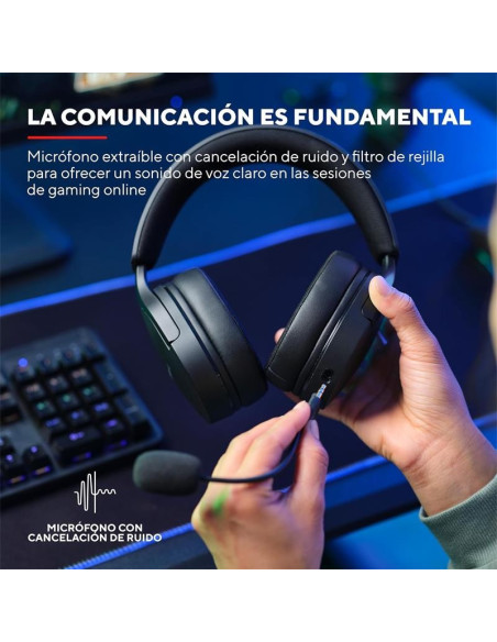 AURICULARES + MICROFONO TRUST GAMING RGB GXT 490 FAYZO HEADSET 7.1 BLACK