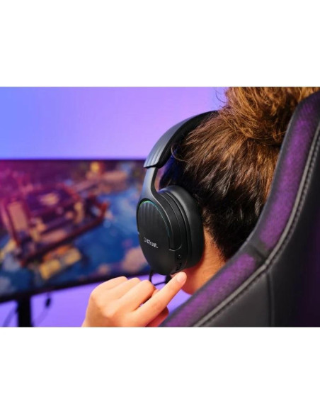 AURICULARES + MICROFONO TRUST GAMING RGB GXT 491 FAYZO HEADSET WIRELESS