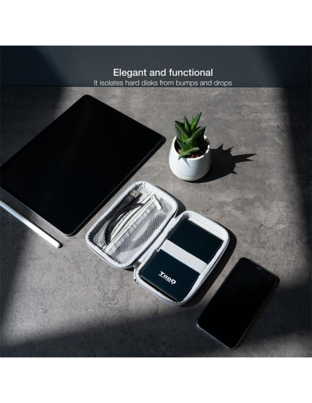 FUNDA TOOQ PARA DISCO DURO EXTERNO DE 2,5 GREY
