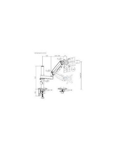 SOPORTE DE MESA TV/MONITOR AISENS 17 - 32 1 BRAZO GIRATORIO/INCLINABLE WHITE