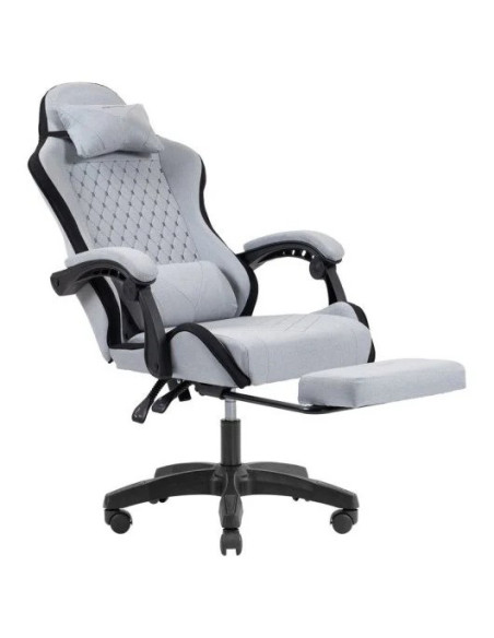 SILLA GAMING MARS GAMING MGC-X ERGONOMICO REPOSAPIES TELA PU SILVER/BLACK