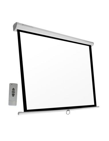 Pantalla electrica videoproyector phoenix techo y pared 112p 2mx2m posicion ajustable carcasa blanca tela super resistente PHPAN
