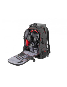 GENESIS Pallad 550 Mochila para portátil 17.3P Mochila Negro, Rojo 2
