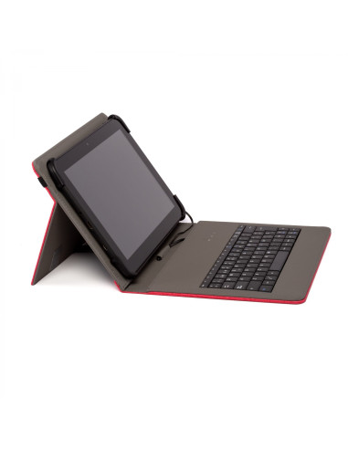 Nilox Funda teclado USB universal 10.4P poliester, Rojo