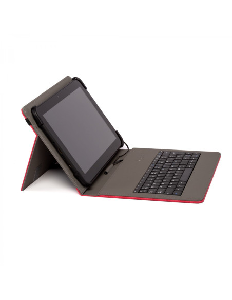 Nilox Funda teclado USB universal 10.4P poliester, Rojo