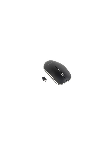 Ratón Gembird Ambidextro RF Wireless+USB Type-C Í“ptico 1600 DPI Negro