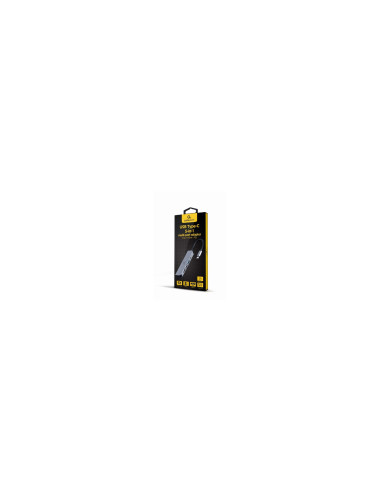 Gembird A-CM-COMBO5-03 base para portátil y replicador de puertos Alámbrico USB 3.2 Gen 1 (3.1 Gen 1) Type-C Plata