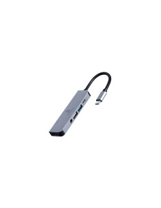 Gembird A-CM-COMBO5-02 base para portátil y replicador de puertos Alámbrico USB 3.2 Gen 1 (3.1 Gen 1) Type-C Plata