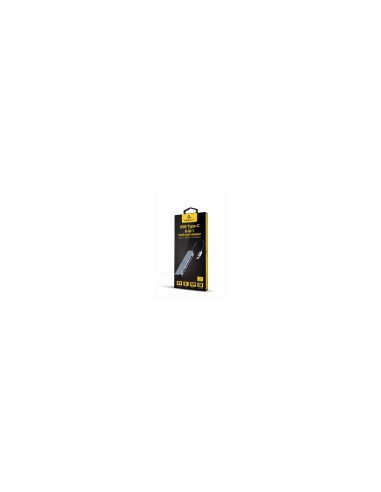 Gembird A-CM-COMBO6-02 base para portátil y replicador de puertos Alámbrico USB 3.2 Gen 1 (3.1 Gen 1) Type-C Gris