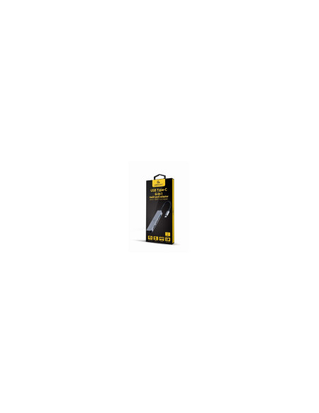 Gembird A-CM-COMBO6-02 base para portátil y replicador de puertos Alámbrico USB 3.2 Gen 1 (3.1 Gen 1) Type-C Gris