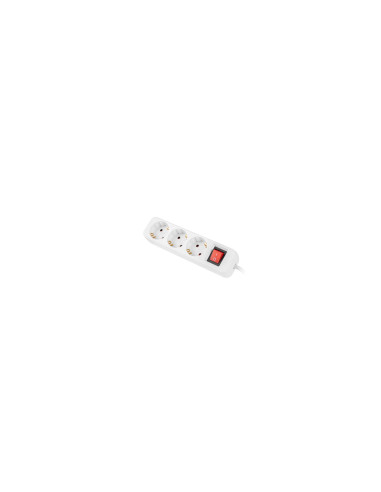 Lanberg PS1-03F-0150-W base múltiple 1,5 m 3 salidas AC Interior Blanco