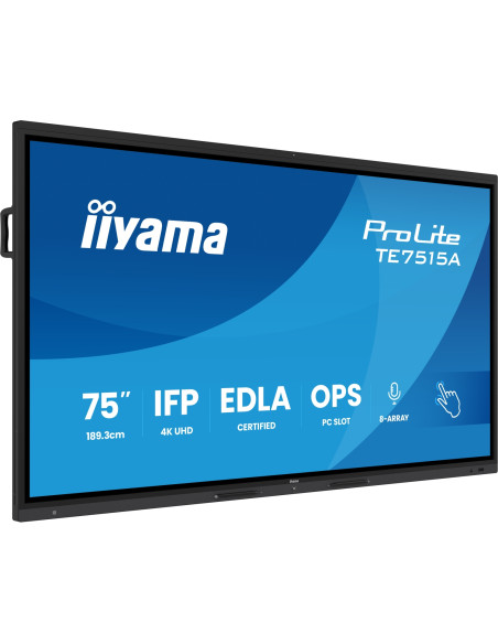 iiyama TE7515A-B1AG pantalla de señalización Panel plano interactivo