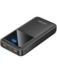 POWERBANK VENTION 4800MAH 2XUSB-C + LIGHTNING 22.5W USB-C PLEGABLE BLACK