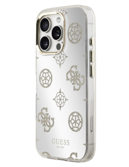 CARCASA GUESS MIRROR PLATA IPHONE 16 PRO MAX TIENE MAGSAFE