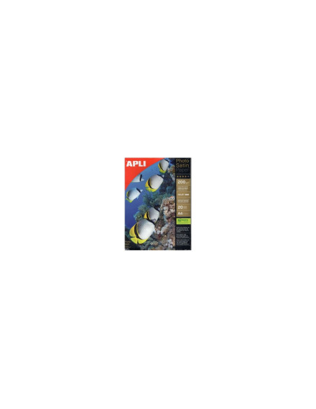 PAPEL FOTO APLI SATIN A4 200 GR 20 HOJAS A4 SEMIBRILLO 04453