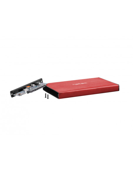 NATEC Rhino GO Carcasa de disco duro 2.5" Rojo