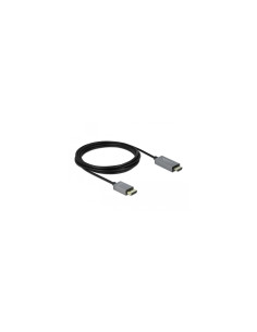 DeLOCK 85930 adaptador de cable de vÍ­deo 3 m DisplayPort HDMI Negro, Gris
