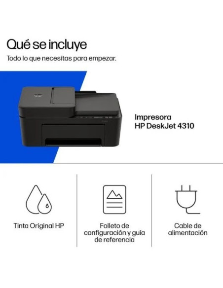 IMPRESORA HP DESKJET MULTIFUNCION 4310 COLOR WIFI BLACK