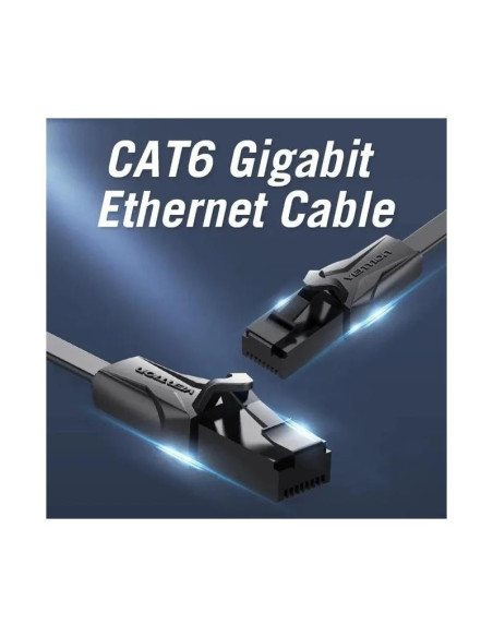 CABLE DE RED CAT6 UTP 3M VENTION PLANO BLACK