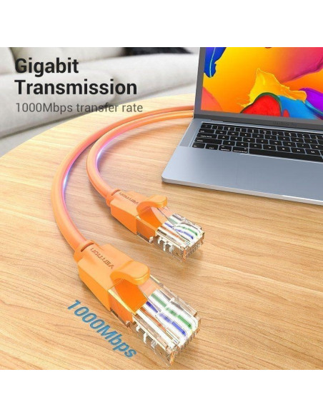 CABLE DE RED CAT.6 UTP 2M VENTION ORANGE
