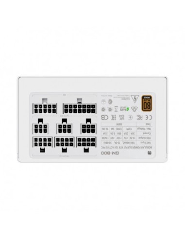 FUENTE DE ALIMENTACION GM 800W FULL MODULAR 80+ BRONZE WHITE