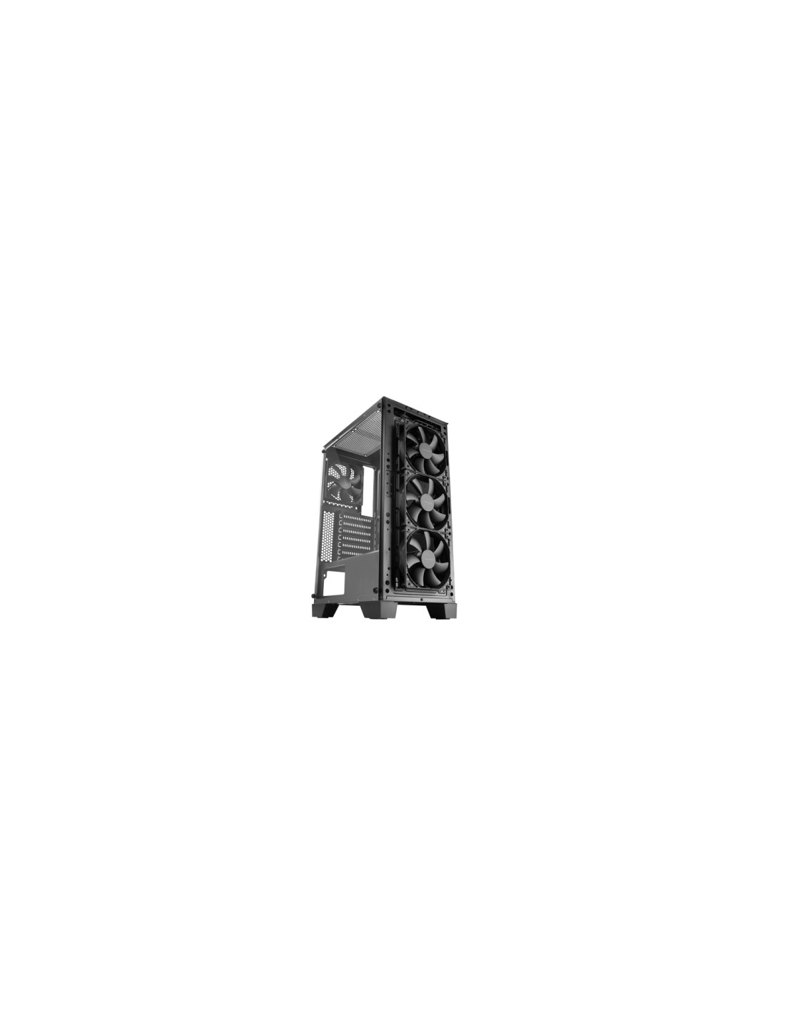 Mars Gaming MC-MASTER Caja PC ATX Panel Frontal Metal-Mesh Cristal Templado 4 Ventiladores Ultra-silenciosos 120mm Negro
