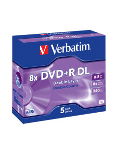 DVD+R DL VERBATIM 5 UNIDADES 8,5GB 8X 43541