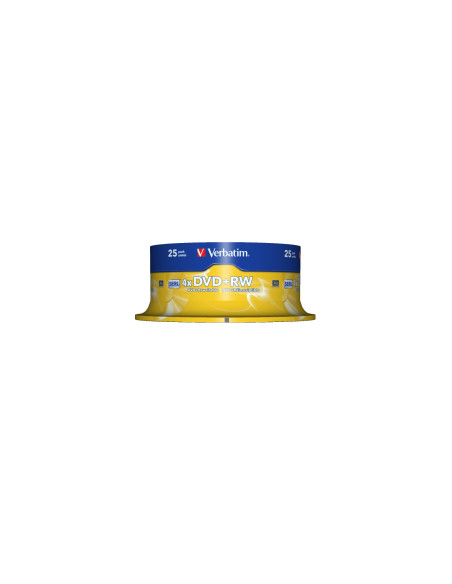 Dvd Verbatim DVD+RW Matt Silver 4,7 GB 25 pieza(s) 43489