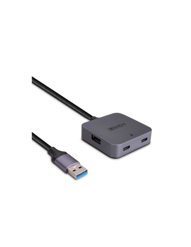 Lindy 43388 hub de interfaz USB 3.2 Gen 1 (3.1 Gen 1) Type-A 5000