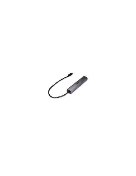 Lindy 43384 hub de interfaz USB Tipo C 10000 Mbit/s Gris