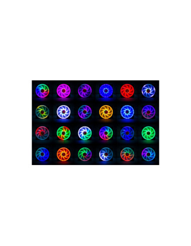 VENTILADOR CAJA RGB IRIS SPECTRUM 16 LED 12 CM RETAIL TAL-FAN05IRISRGB