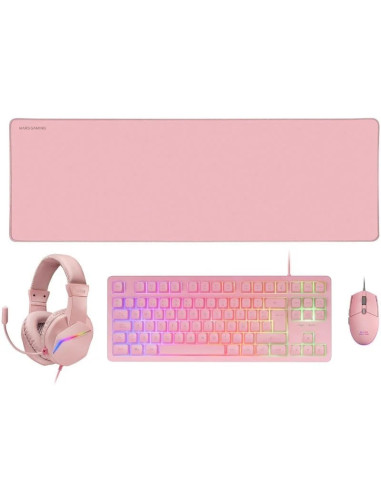 PACK MARS GAMING MCP-RGB3P 4 EN 1 ALFOMBRILLA + RATÓN + AURICULARES +
