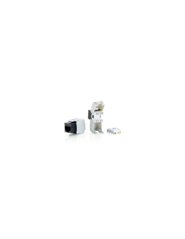 KIT 8 UDS CONECTOR HEMBRA RJ45 UTP CAT6 PANEL KEYSTONE JACK TOOL FREE