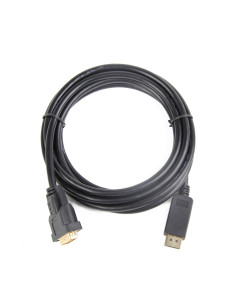 CABLE ADAPTADOR GEMBIRD DISPLAYPORT MACHO A DVI MACHO 1M NEGRO CC-DPM-DVIM-1M 2