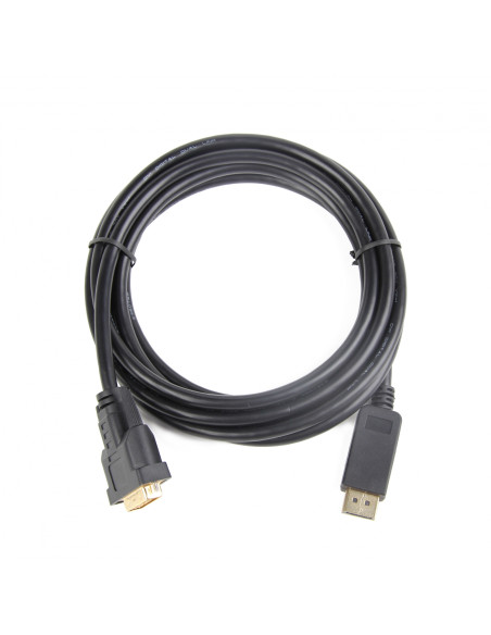 CABLE ADAPTADOR GEMBIRD DISPLAYPORT MACHO A DVI MACHO 1M NEGRO CC-DPM-DVIM-1M