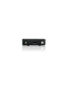 kvm Aten desktop 2 puertos usb 4k displayport 1.2 switch cables 2