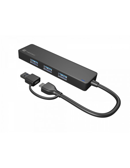 NATEC Mayfly USB 3.2 Gen 1 (3.1 Gen 1) Type-A + Type-C 5000 Mbit/s Negro