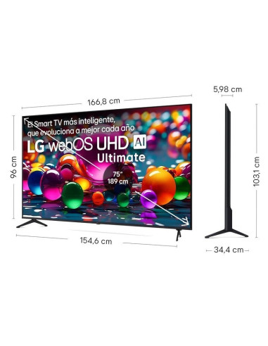 TELEVISOR LG ULTIMATE AI 75 UHD 4K USB SMART TV WEBOS WIFI BLUETOOTH