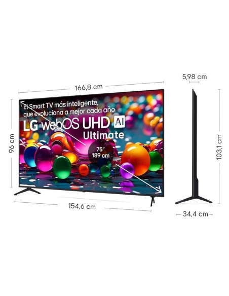 TELEVISOR LG ULTIMATE AI 75 UHD 4K USB SMART TV WEBOS WIFI BLUETOOTH