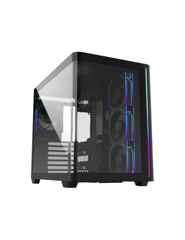 FSP M580-BP Plus Carcasa Midi Tower mITX, mATX Negro ARGB