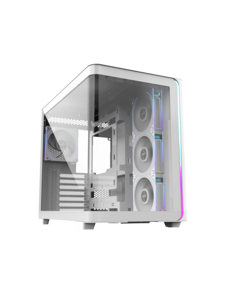 FSP M580-WP Plus Carcasa Midi Tower mITX, mATX Blanco ARGB