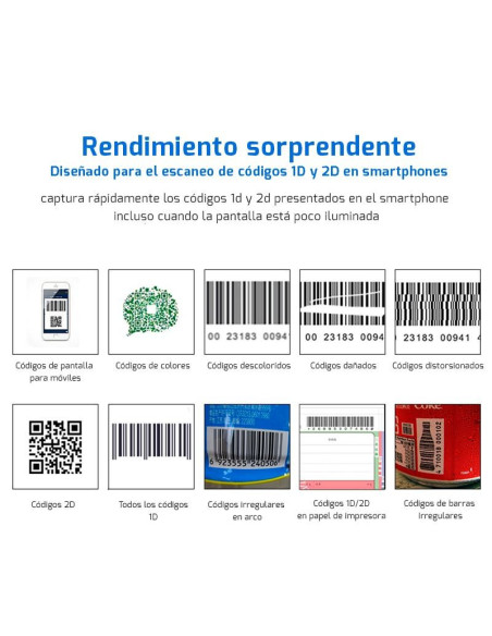 LECTOR AVPOS CODIGOS 1D + 2D + QR 630 SOBREMESA USB