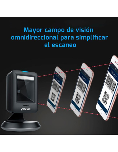 LECTOR AVPOS CODIGOS 1D + 2D + QR 630 SOBREMESA USB