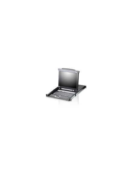 ATEN Consola LCD single rail con switch KVM integrado VGA PS/2-USB de
