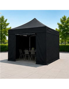 CARPA PROFESIONAL HEX.50 CON PAREDES 3X3 METROS NEGRA SUNGARDEN 2