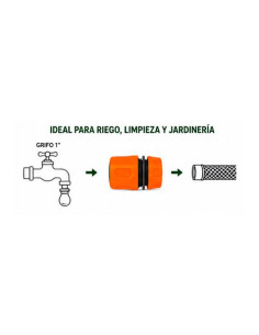 CONECTOR RAPIDO ALTO CAUDAL PARA MANGUERA 1\" SUNGARDEN 2