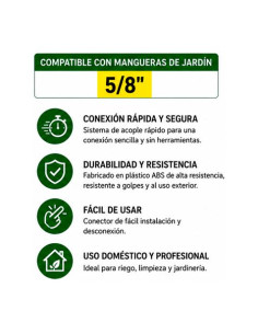 CONECTOR RAPIDO PARA MANGUERA 5/8\" SUNGARDEN 2