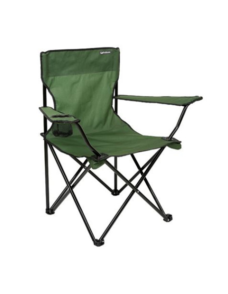 SILLA PLEGABLE DE CAMPING CON POSAVASOS VERDE SUNGARDEN